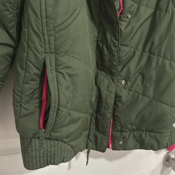 NWT Columbia Horizon Ride II Insulated Hooded JacketGreen Girl Size (14/16)